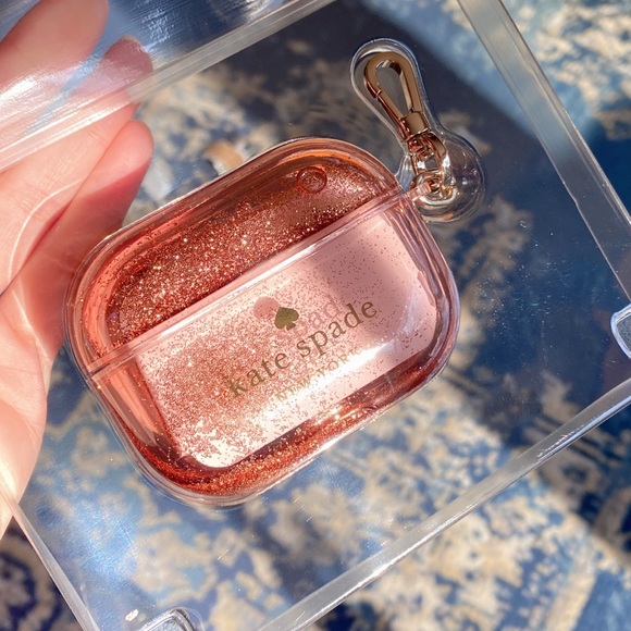 Kate Spade Pink glitter airpod pro case - Picture 7 of 7